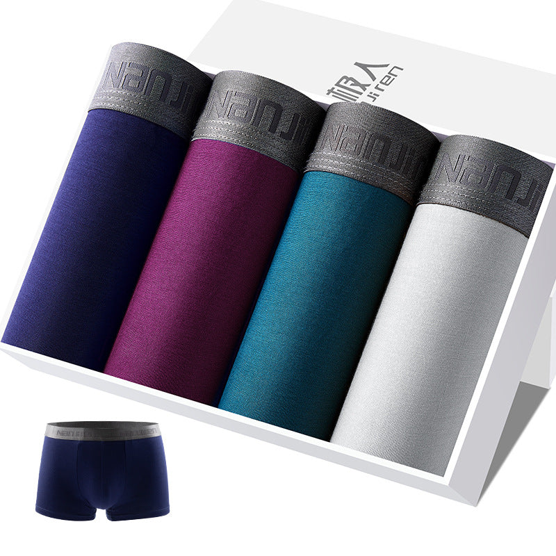 Modal Boxer Shorts Breathable Large Size Fatty Boxer Shorts Head Box Image