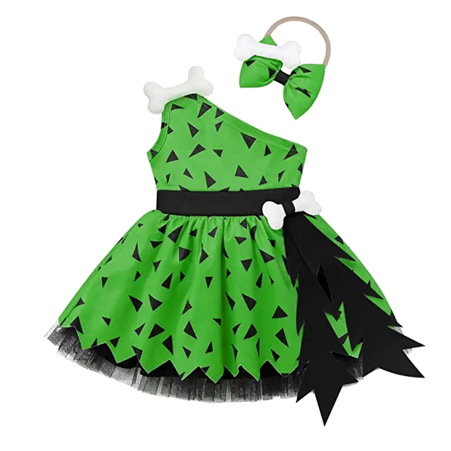 Girls Fashion Simple Halloween Mesh Costume Suit