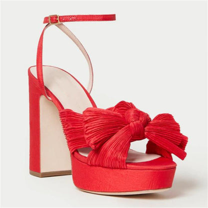 Women's Platform High Heels Fashion Bowknot Sandals