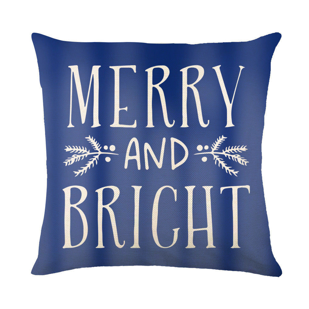 Christmas Decorations Pillow Covers Sofa Square Throw Pillow Cases Stamping Snowflake Waist Cushion Cover Home Bed Decor Image