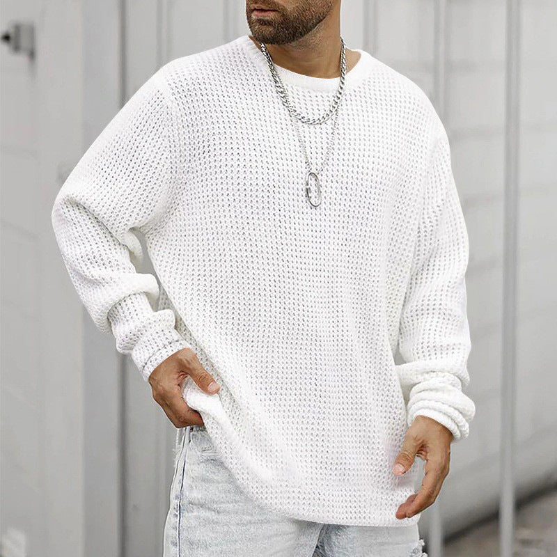 Long Sleeve Crew Neck Casual Men's Loose Image