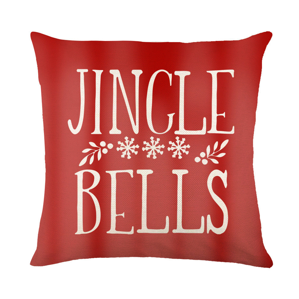 Christmas Decorations Pillow Covers Sofa Square Throw Pillow Cases Stamping Snowflake Waist Cushion Cover Home Bed Decor Image