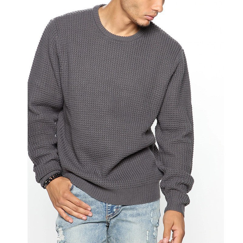 Long Sleeve Crew Neck Casual Men's Loose Image