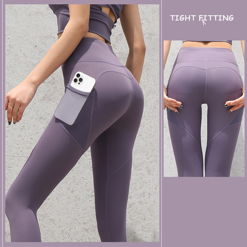 Gym Sport Seamless Leggings With Pockets Push Up High Waist Pants Women Fitness Running Yoga Pants Gym Sport Seamless Leggings Image