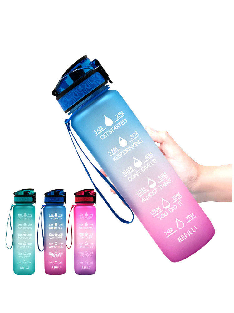 Transparent Flask Water Bottle 1000ml Bottled Kawaii Bottle Bpa Free Infuser Plastic Milk Sports Clear Water Bottle Kawaii Cup Image