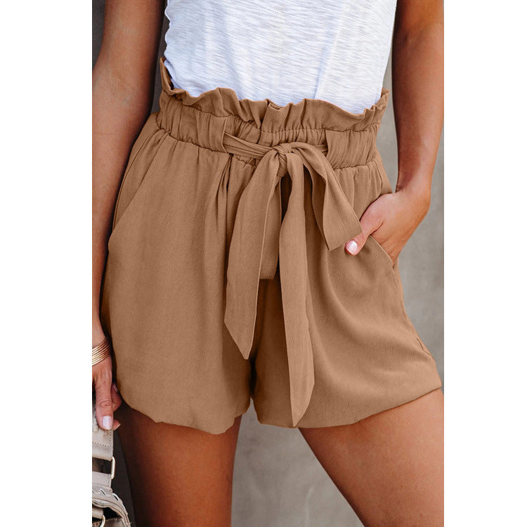 Women Summer Pants Casual Loose High Waist Shorts Image