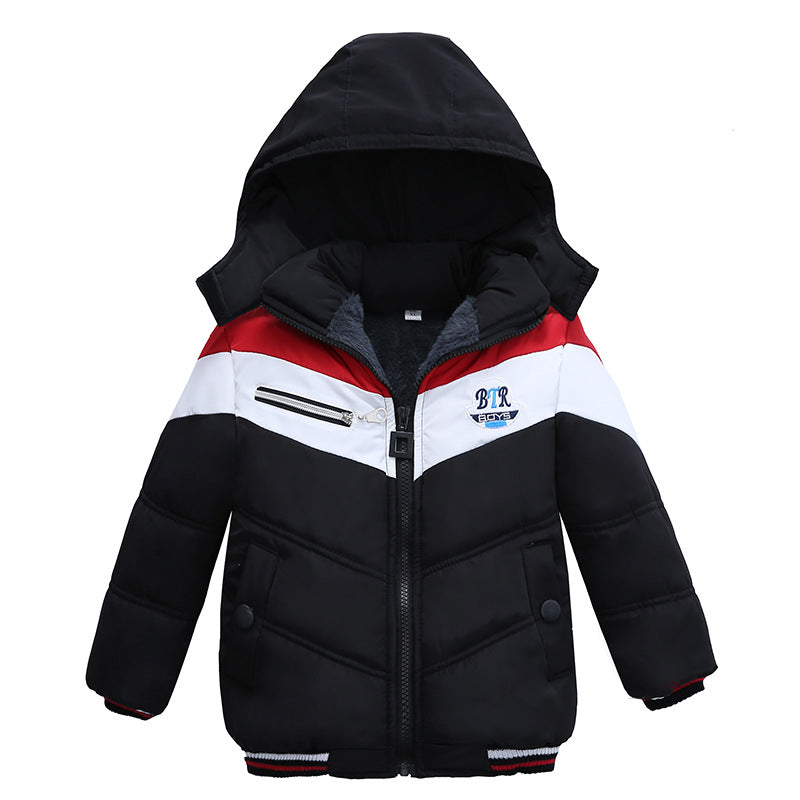 Long Sleeved Hooded Padded Jacket For Boys Image