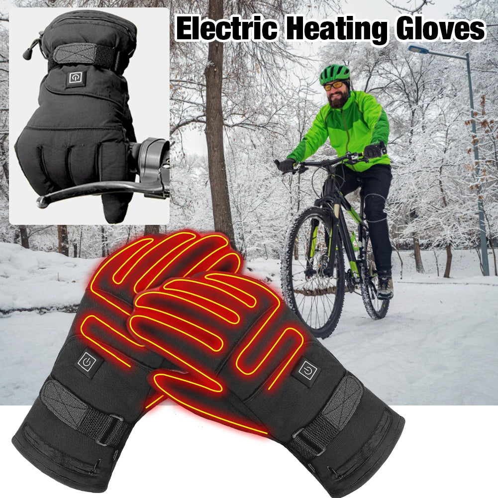 Winter Electric Heated Gloves Motorcycle Touch Screen Gloves Image