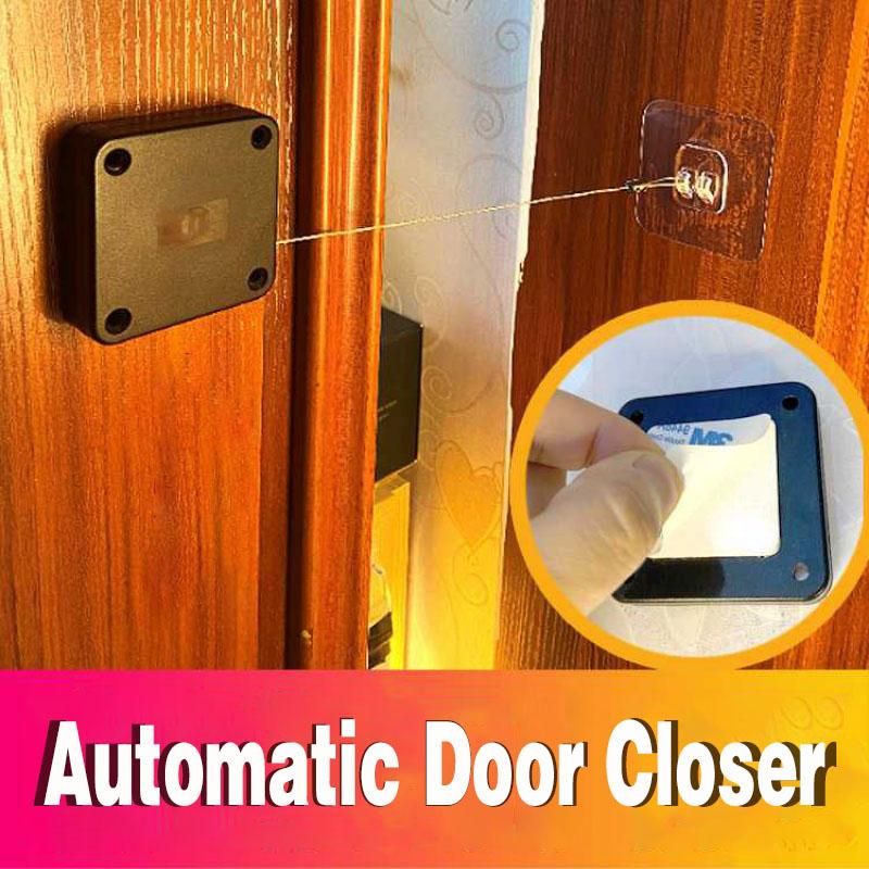 Automatic Door Closer Punch-Free Soft Close Door Closers For Sliding Door Glass Door 500g-1000g Tension Closing Device Image