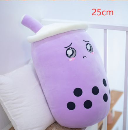 Cute Fruit Drink Plush Stuffed Soft Strawberry Milk Tea Plush Boba Tea Cup Toy Bubble Tea Pillow Cushion Kids Gift Image