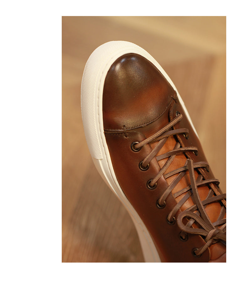 Retro All-match Casual Lace-up Sneakers Handmade Image