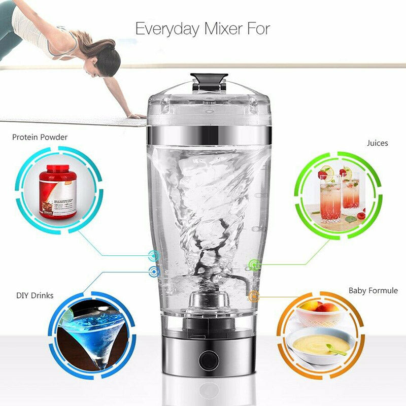 Electric Protein Shake Stirrer USB Shake Bottle Milk Coffee Blender Kettle Sports And Fitness Charging Electric Shaker Cup Image