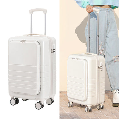 Large Capacity Suitcase Front  Lid Pull Rod Case