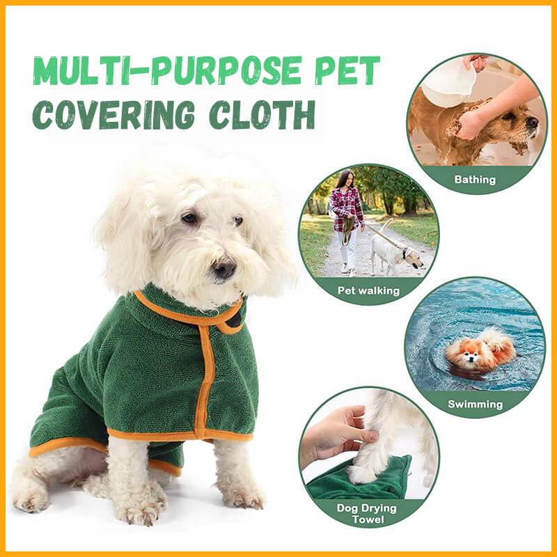 Absorbent Pet Bathrobe With Waist-wrapped Microfiber Image