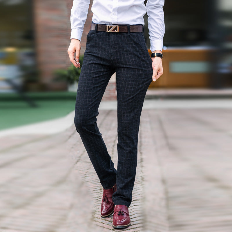 Straight Slim Korean Style Trendy All-match Youth Business Stretch Pants Men Image