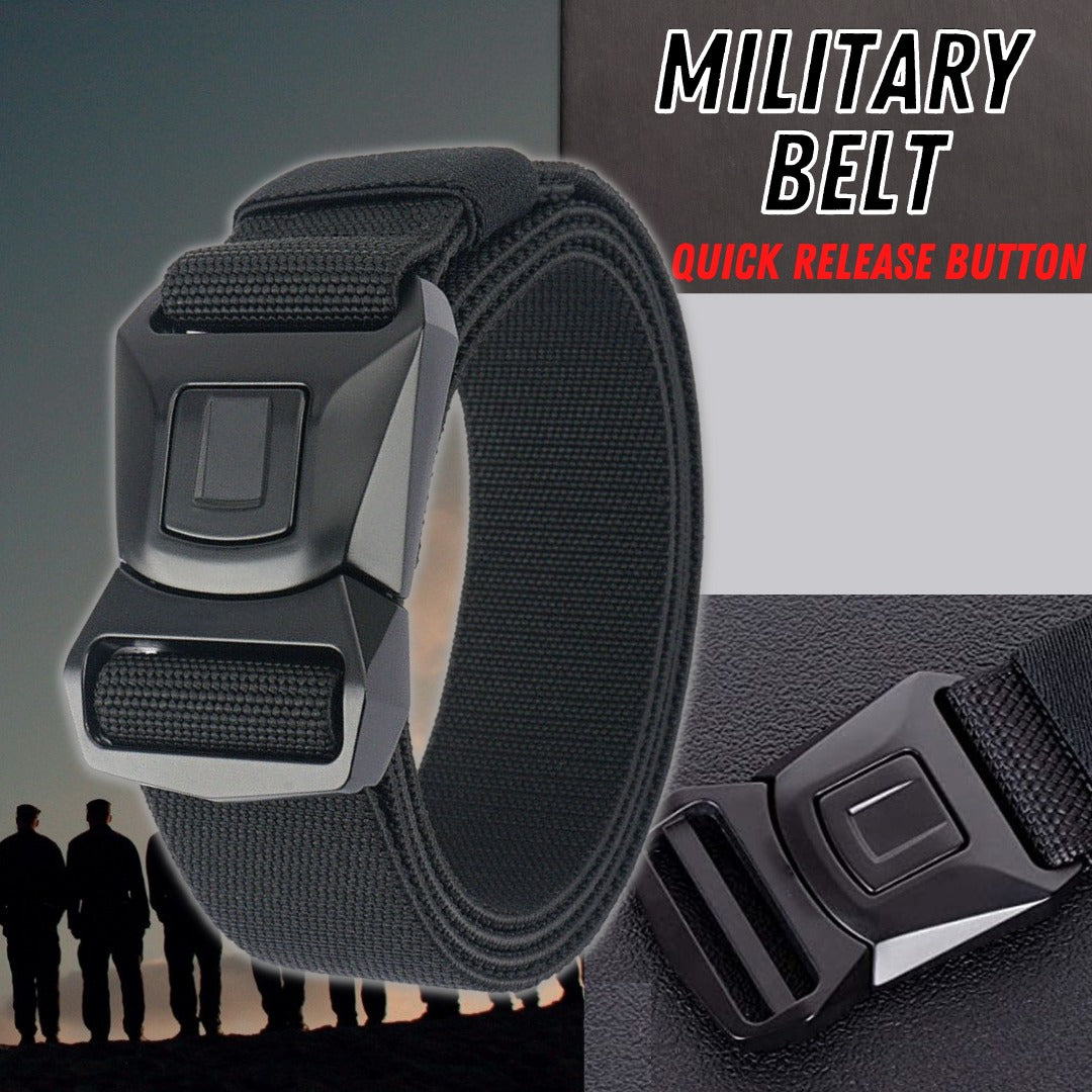 Quick Button Release Buckle Military Belt Strap Tactical Waistband Belts For MEN Image