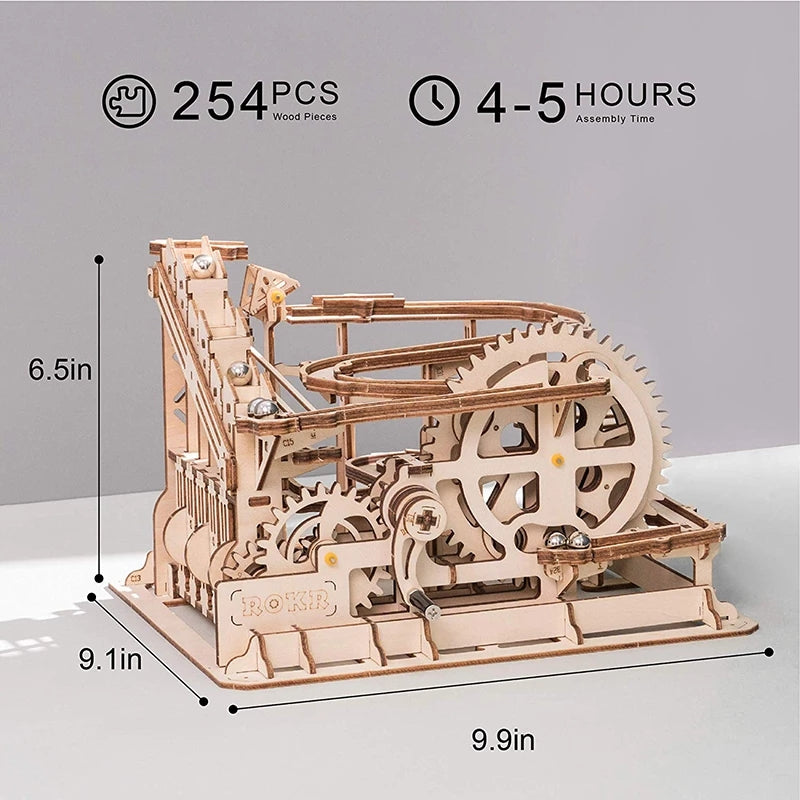 3D DIY Wooden Puzzle Roller Coaster Children's Toys Image