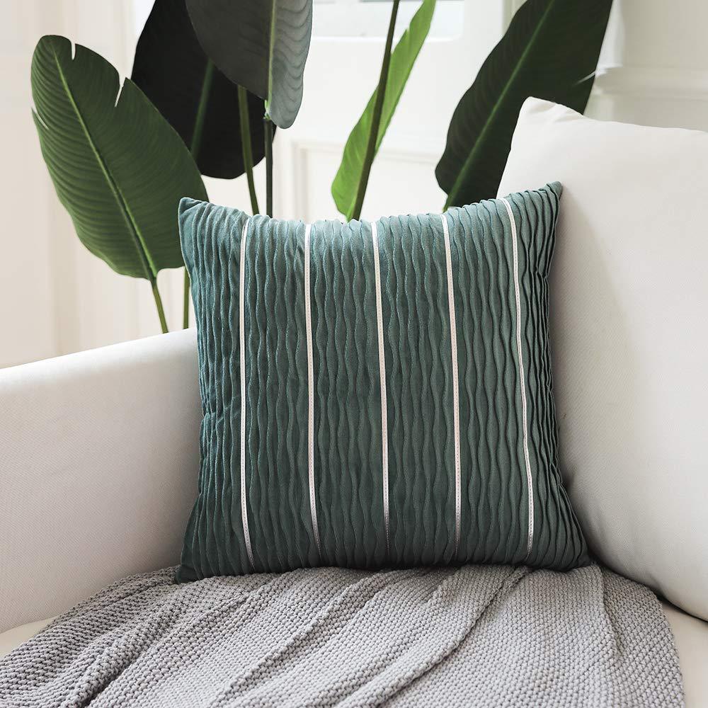 Simple Luxury Striped Velvet Pillow Cover Pillow Cushion Cover Pillow Case Covers for Sofa Flannel Velvet Sofa Cushion Cover Image