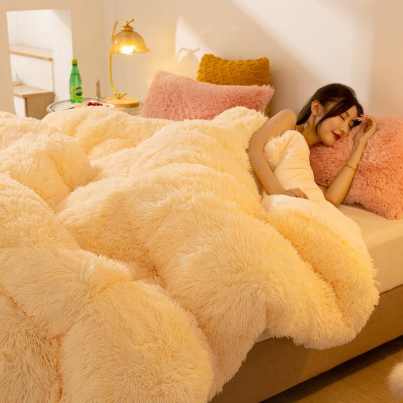 Super Soft Long Fleece Mink Crystal Velvet Thickened Warm Winter Quilt Image