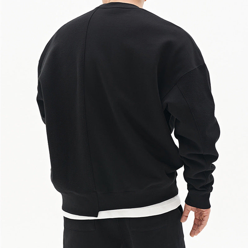 Pullover Round Neck Sweater Loose Men Clothes Image