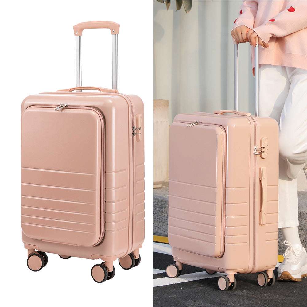 Large Capacity Suitcase Front  Lid Pull Rod Case Image