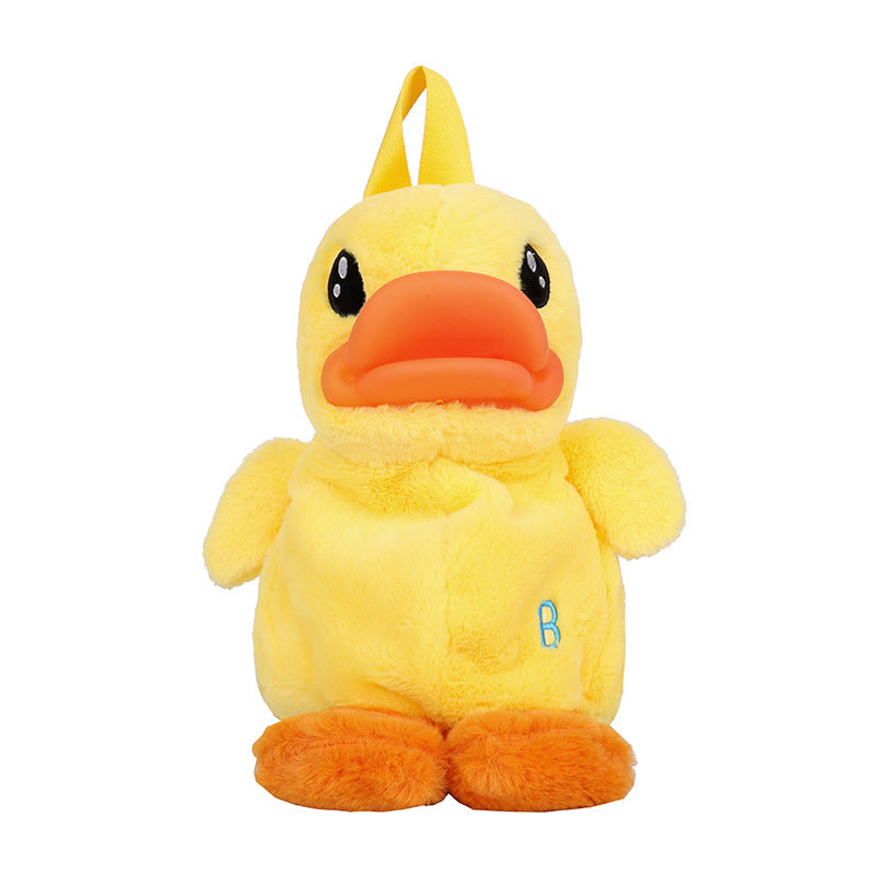 Small Yellow Duck Children's Backpack Girl Decoration Bag Plush Image