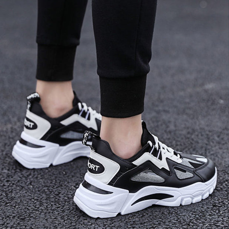 White Sneakers Men Non Slip Walking Running Shoes Sports Image