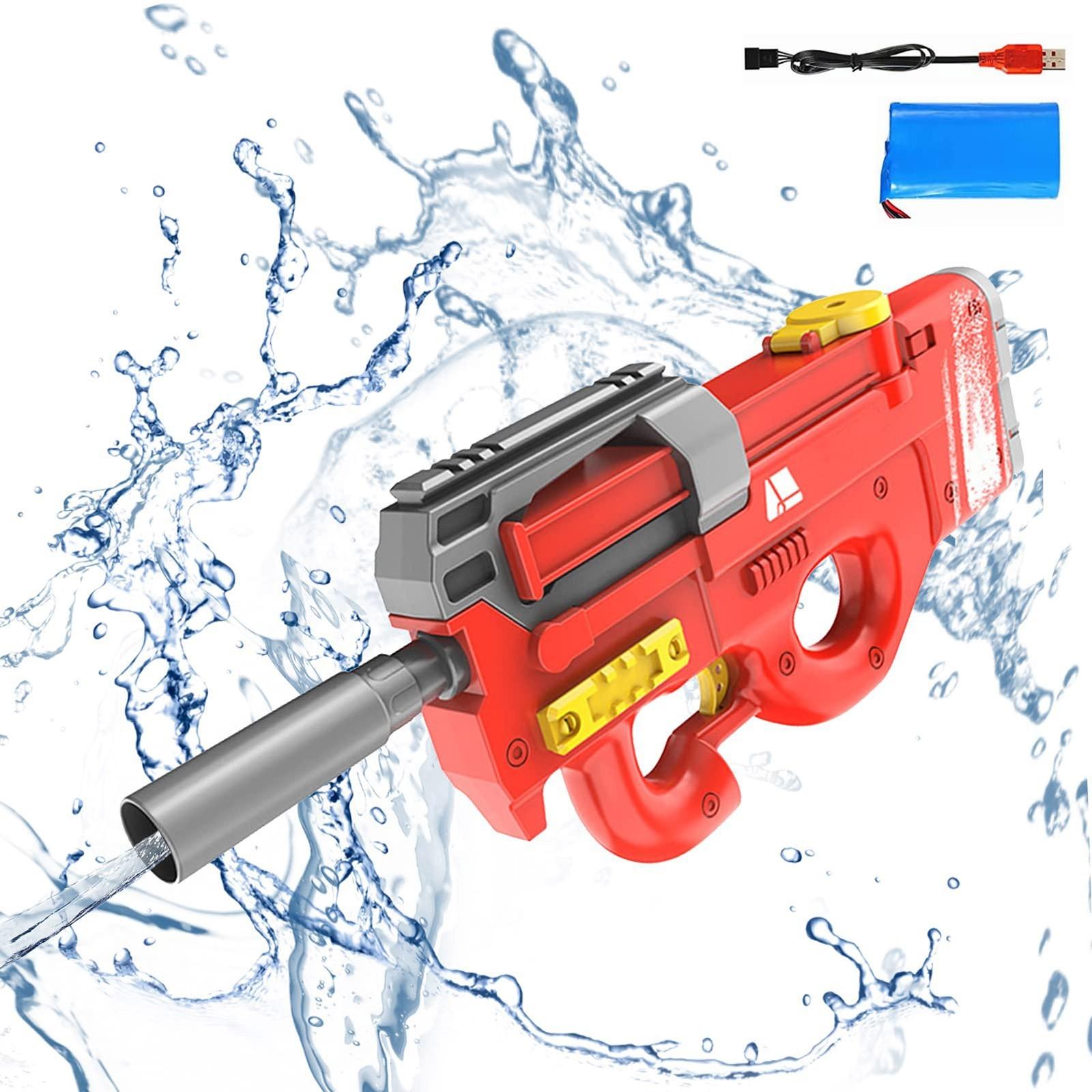 New P90 Electric Water Gun High-Tech Kids Toys Outdoor Beach Pool Large Capacity Summer Gel Blasting Water Gun For Adults Image