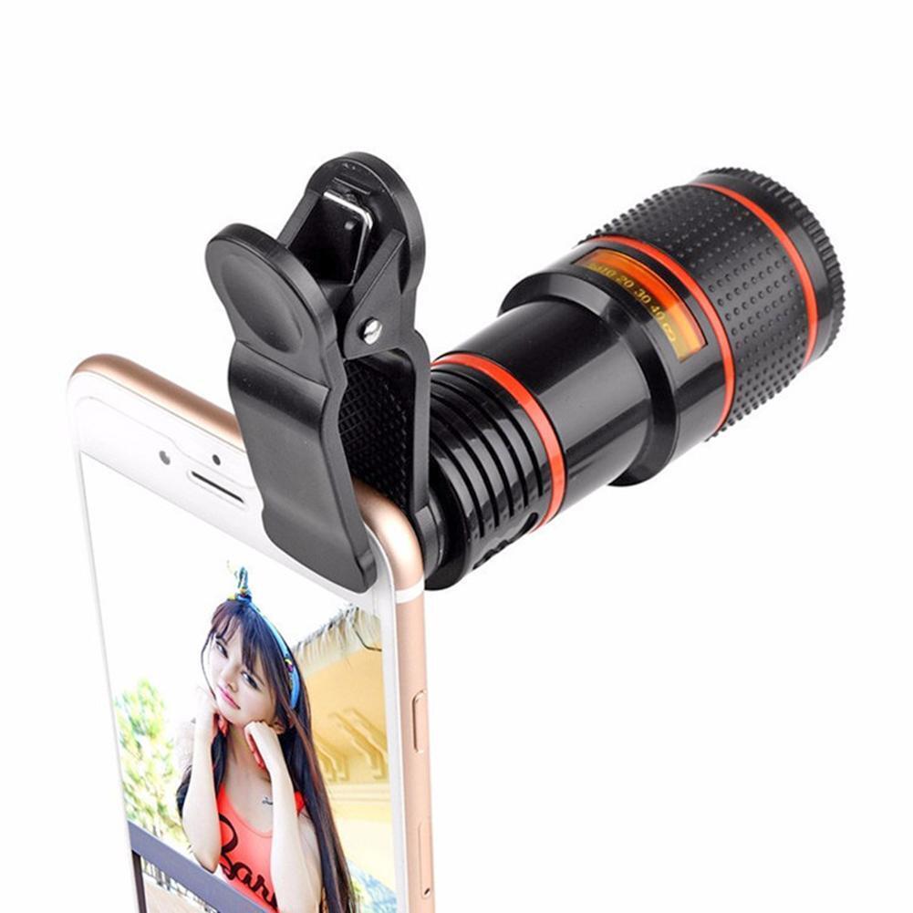 HD 8X Clip On Optical Zoom Telescope Camera Lens For Universal Mobile Cell Phone Image