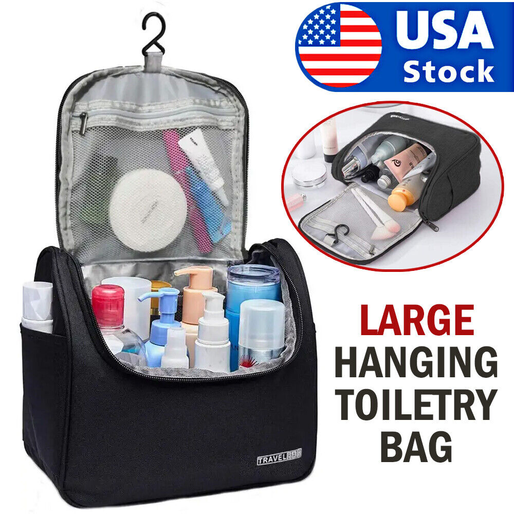 Travel Toiletry Bag Dopp Kit For Men & Women Cosmetics Makeup Shaving Organizer Image