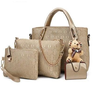 2021 new Korean fashion handbags embossed four piece ladies bag shoulder diagonal handbag Image