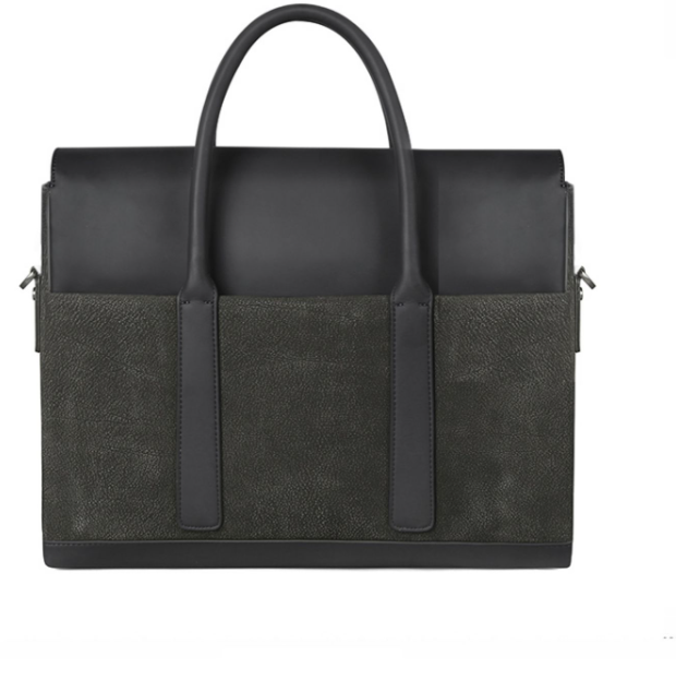 Men's Briefcase Cowhide Computer Messenger Business Bag Image