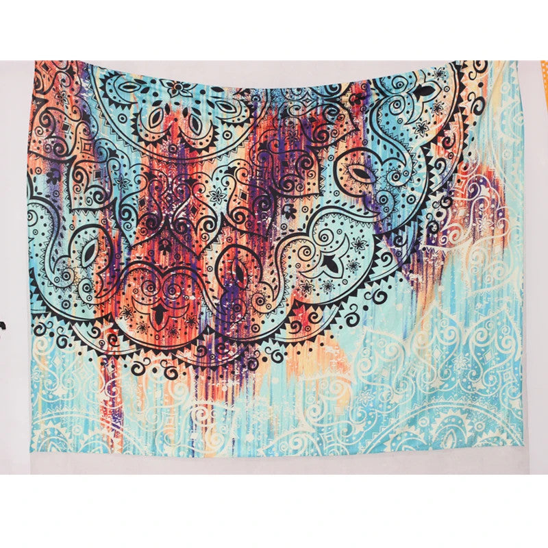 Sevenstars Bohemian Mandala Tapestry Hippie Floral Tapestry Sketched Flower Tapestry Art Print Tapestry For Room Image