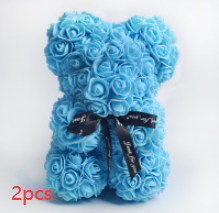 Valentine's Day Gift Rose Bear Eternal Flower Rose Teddy Bear PE Foam Bear 25cm Valentines Day Image