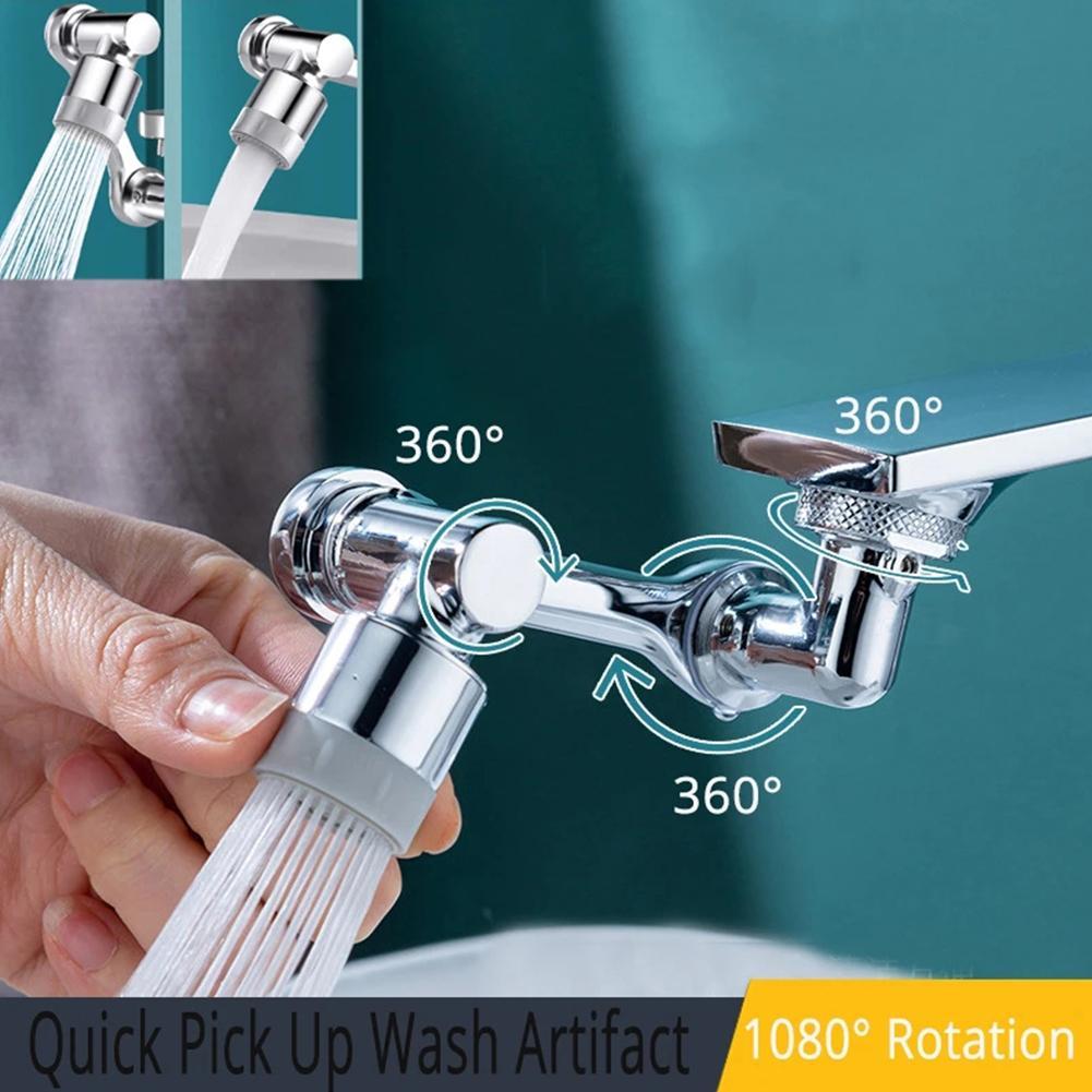 Universal 1080 Swivel Faucet Aerator Multifunction Faucet Extender Universal Swivel Splash Resistant Shower Image