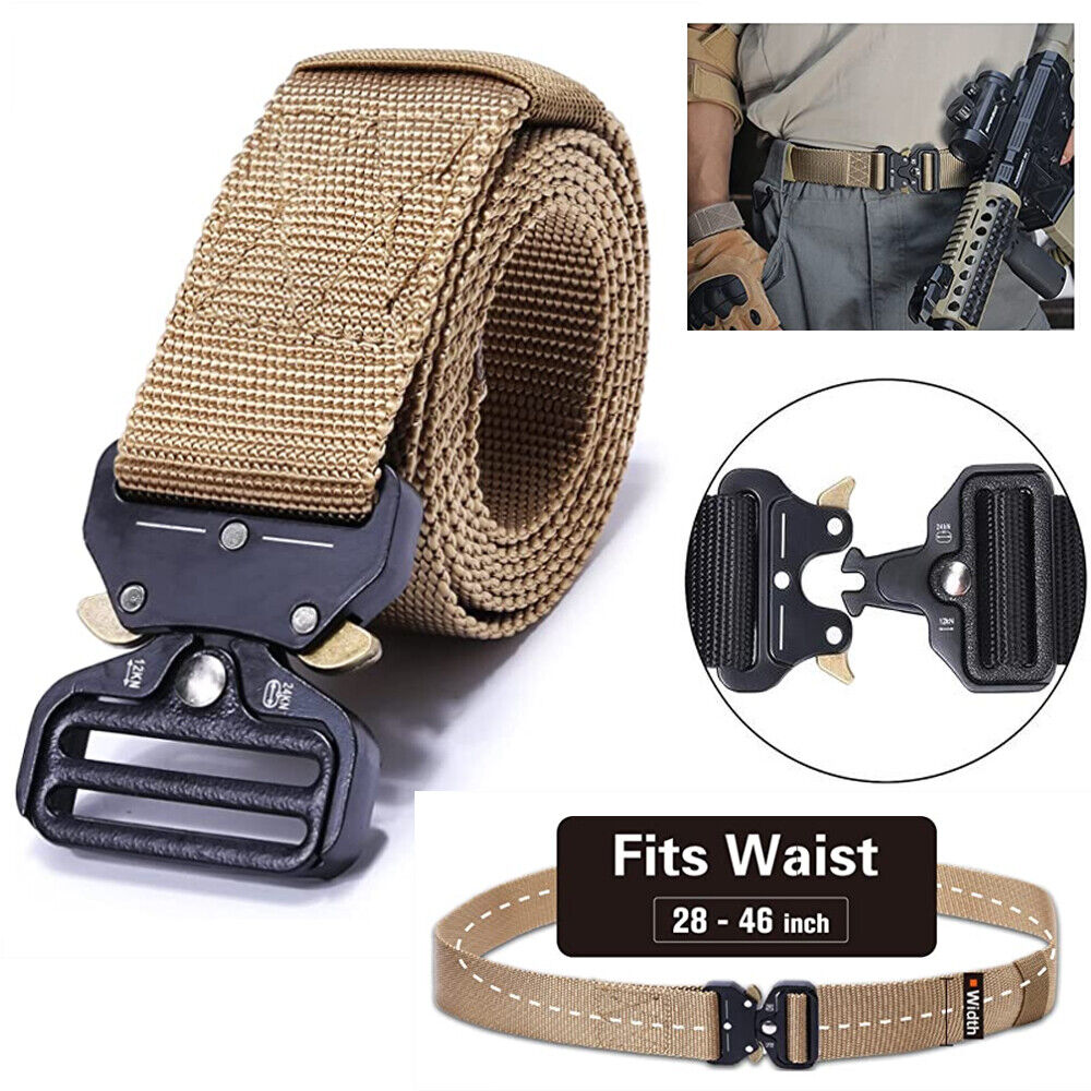 PREMIUM Men Casual Military Belt Tactical Waistband Rescue Rigger Nylon Belt USA Image