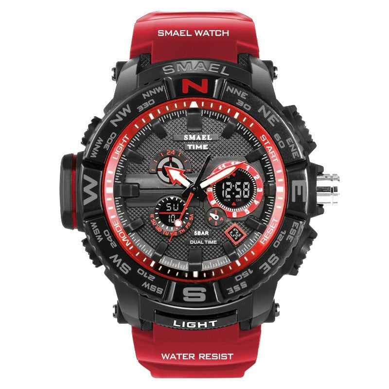 Waterproof And Shockproof Dual Display Luminous Watch Image