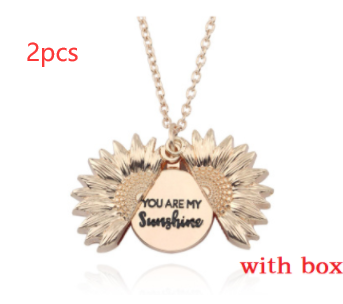 Sunflower Double Lettering Necklace Image