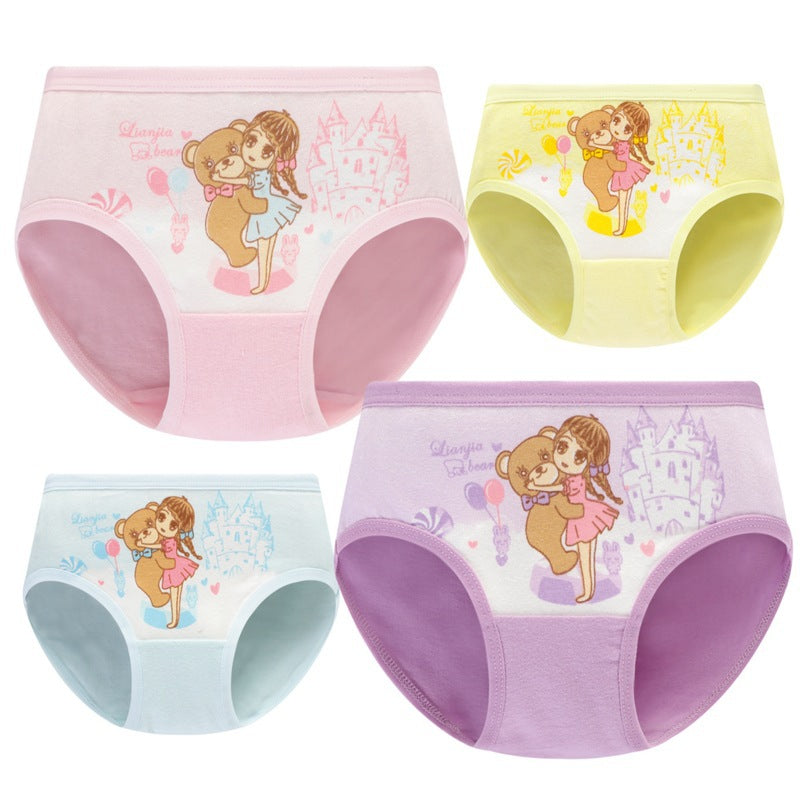 Girls' Underwear Cotton Children's Underwear Baby Briefs Children's Student Shorts Image