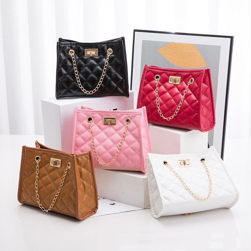 Mini Chain Shoulder Bags Rhombus Sewing Small Square Bags For Women Image