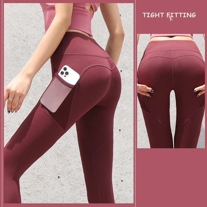 Gym Sport Seamless Leggings With Pockets Push Up High Waist Pants Women Fitness Running Yoga Pants Gym Sport Seamless Leggings Image