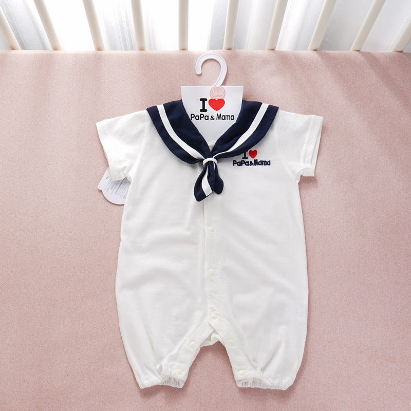 Navy Style Baby Clothes Newborn Clothes Baby Onesies Image