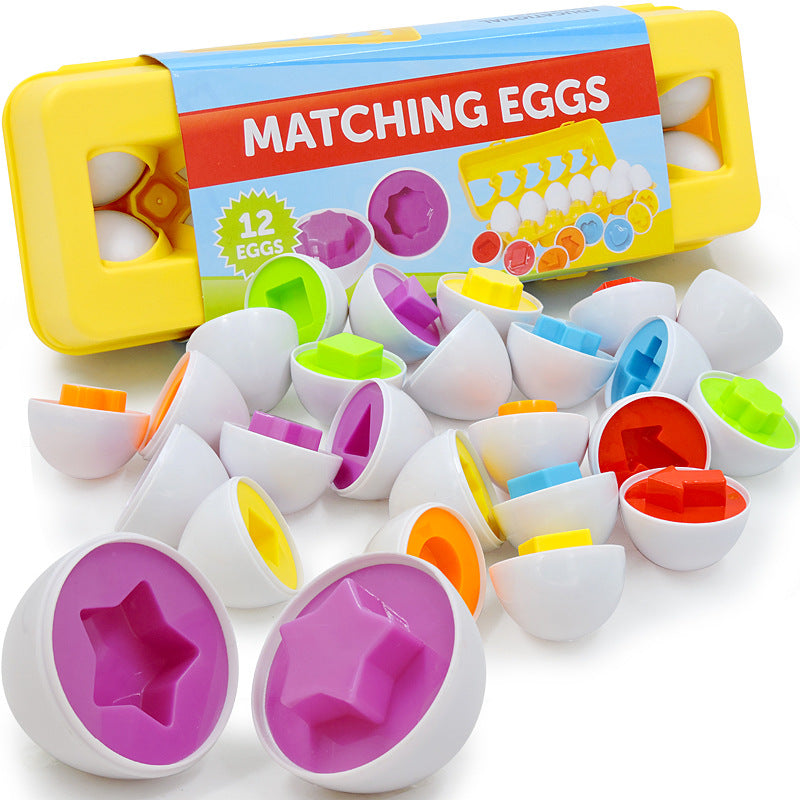 Baby Learning Educational Toy Smart Egg Toy Games Shape Matching Sorters Toys Montessori Eggs Toys For Kids Children Image