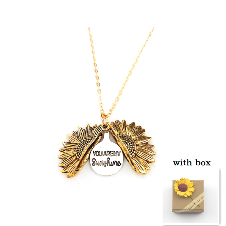 Sunflower Double Lettering Necklace Image