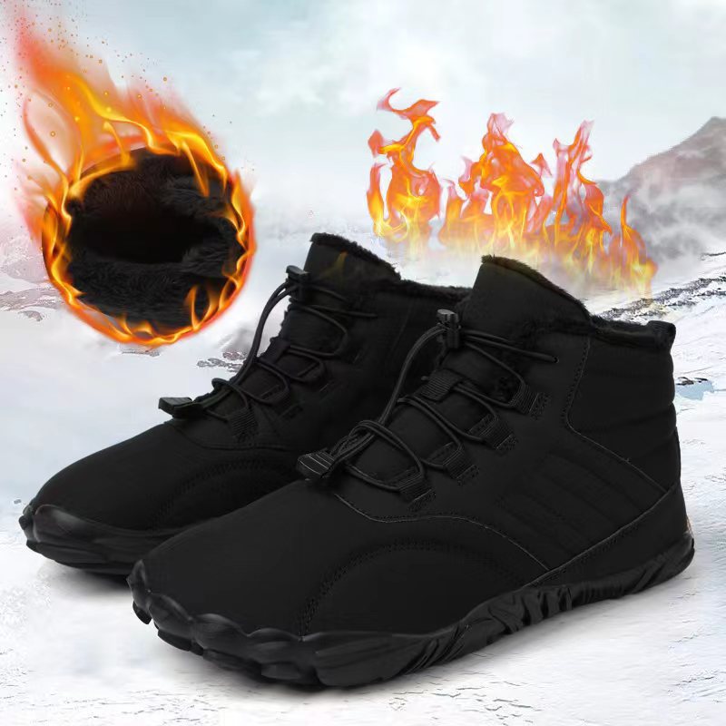 Outdoor Sports Cotton Shoes For Men And Women Winter Warm Slip-on Boots Wear-resistant Anti-ski Thickened Shoes Couple Image