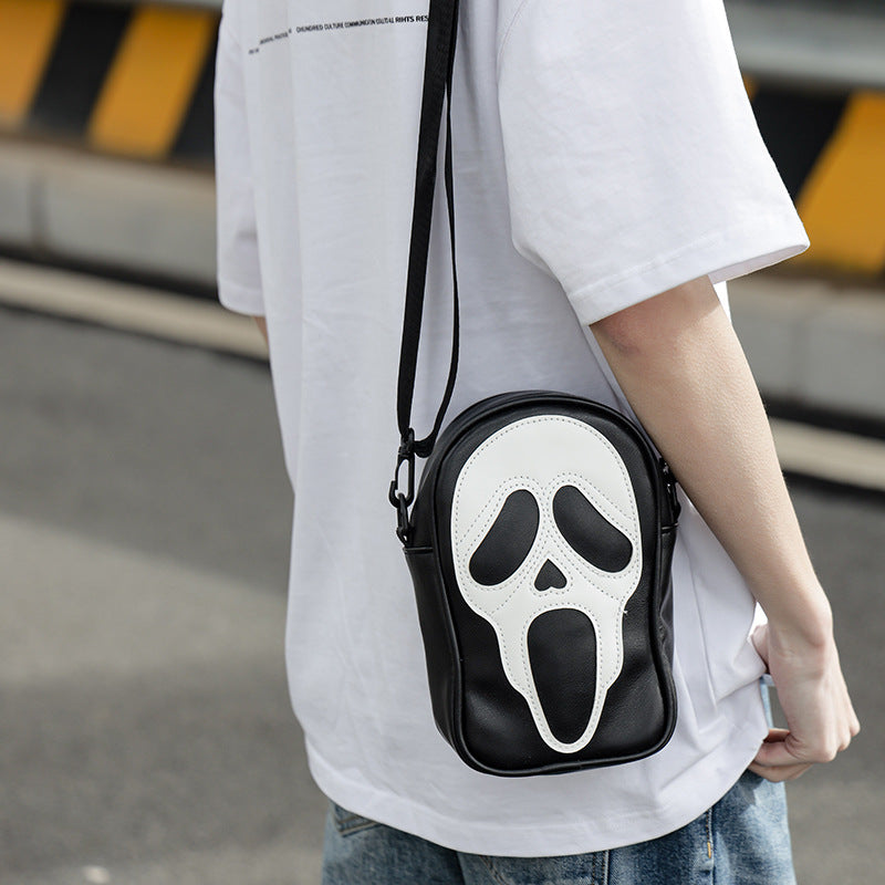 Halloween Funny Ghost Skull Crossbody Shoulder Bag Image