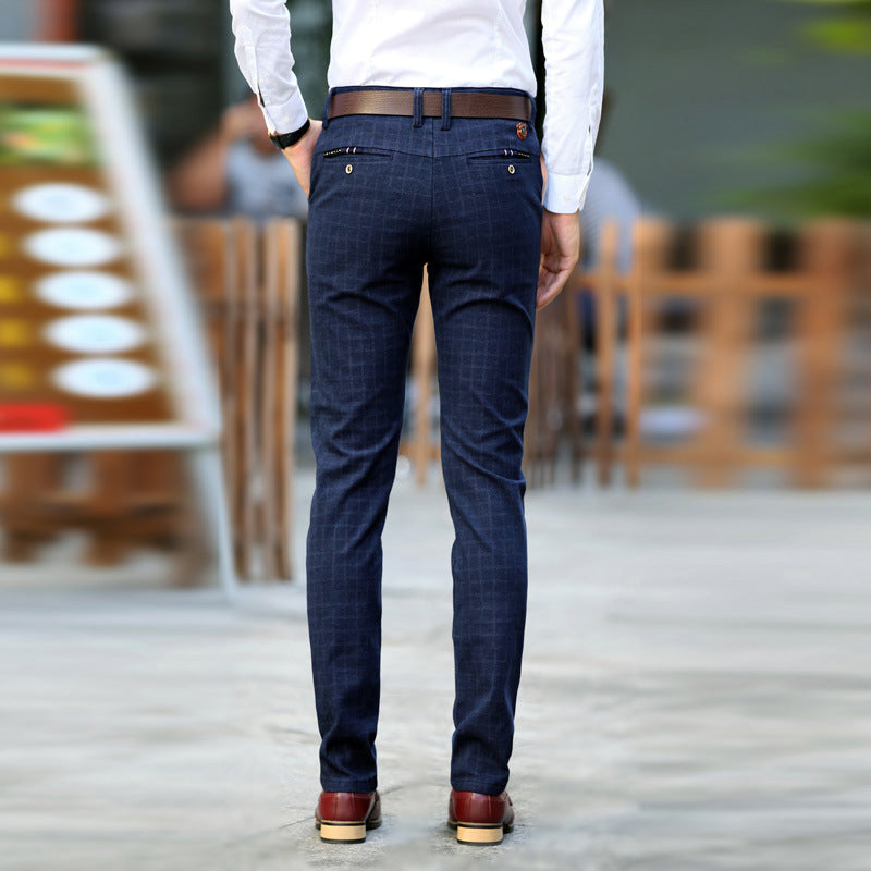 Straight Slim Korean Style Trendy All-match Youth Business Stretch Pants Men Image