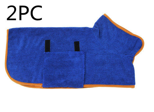 Absorbent Pet Bathrobe With Waist-wrapped Microfiber Image