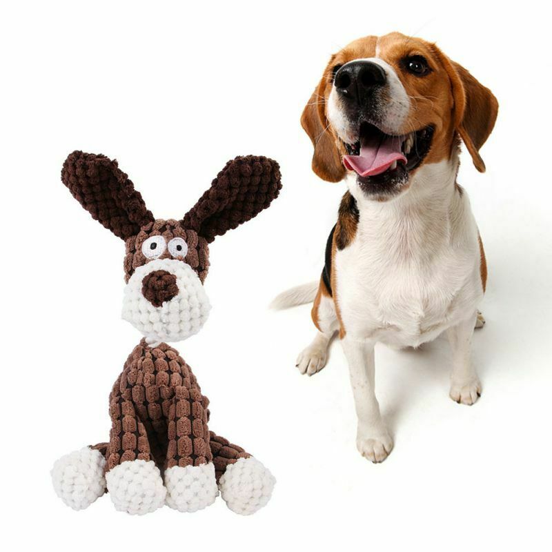 Dog Toy Play Funny Pet Puppy Chew Squeaker Squeaky Plush Sound Toys Clean Teeth Image