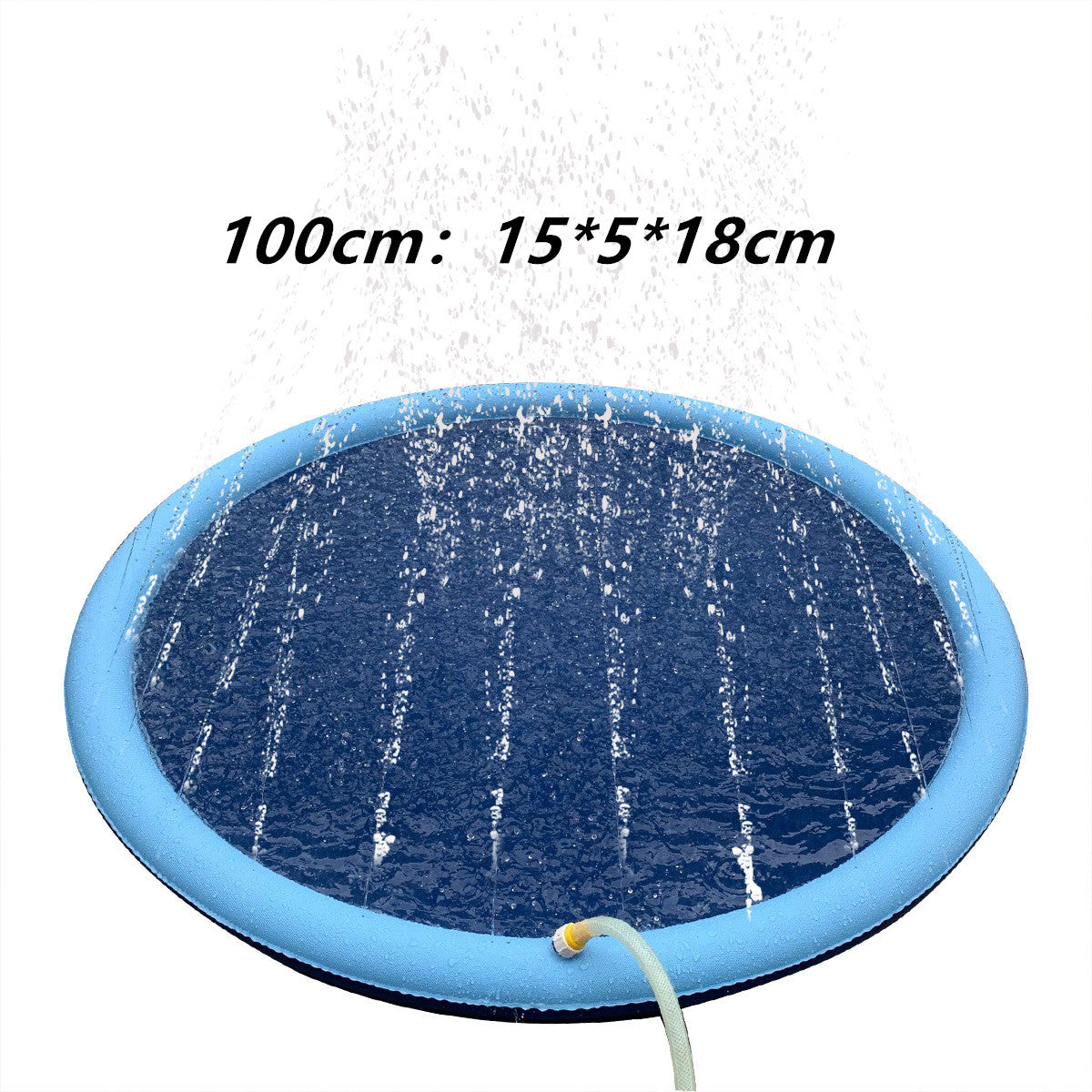 Non-Slip Splash Pad For Kids And Pet Dog Pool Summer Outdoor Water Toys Fun Backyard Fountain Play Mat Image